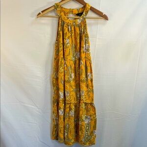 Mlle Gabrielle Mustard Paisley Midi sleeveless Dress